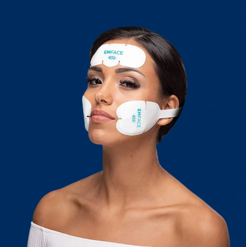 Patient receiving Emface facial treatment at Jamaica Plain Dental
